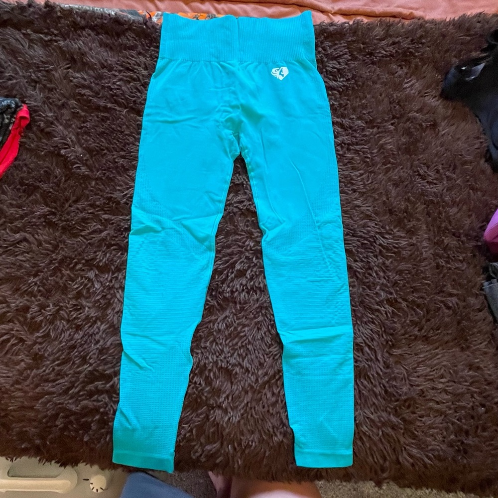 Womens Best Power Seamless Leggings (Blue)